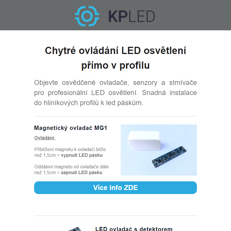 Chytré ovládání LED osvětlení