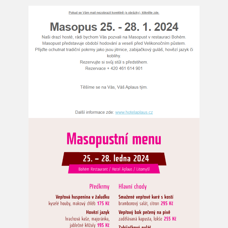Masopus 25. - 28. 1. 2024