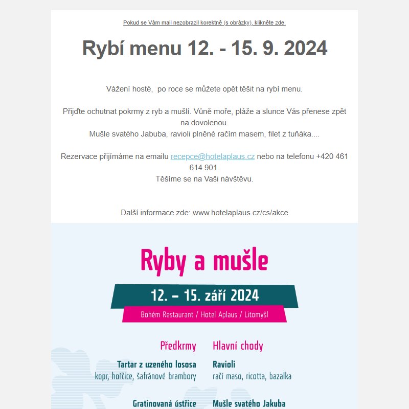 Rybí menu 2024