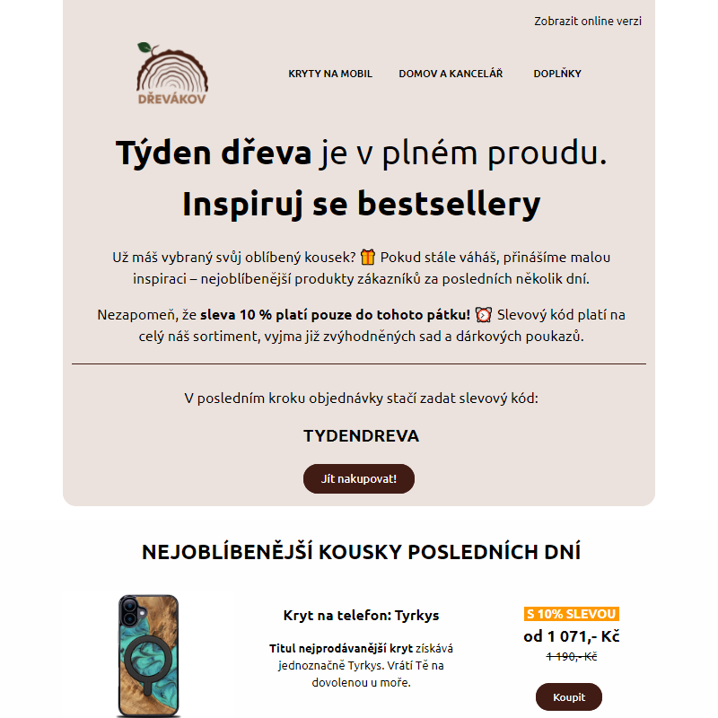 _ Nejprodávanější produkty týdne dřeva