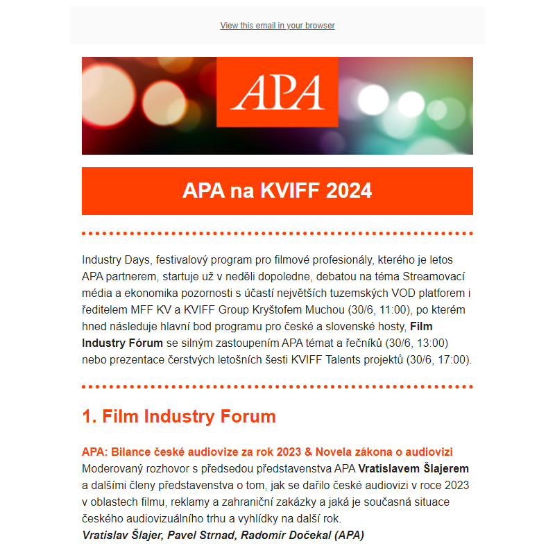 APA na KVIFF 2024