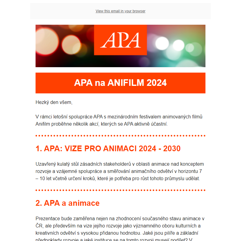 APA na ANIFILM 2024