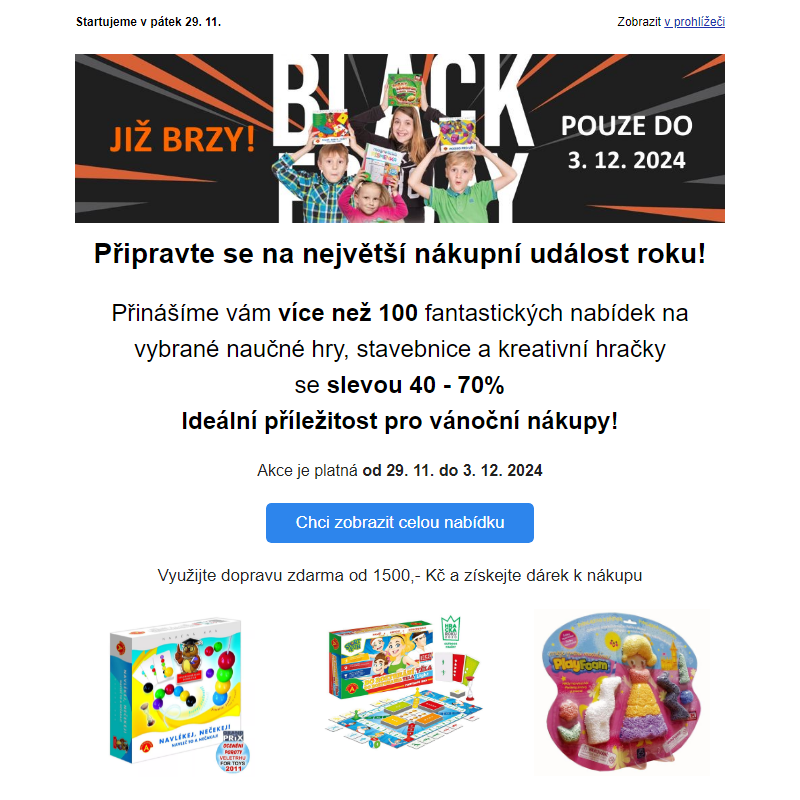 PEXI NEWS - BLACK FRIDAY: Slevy až 70 % na naučné hry, stavebnice a kreativní hračky