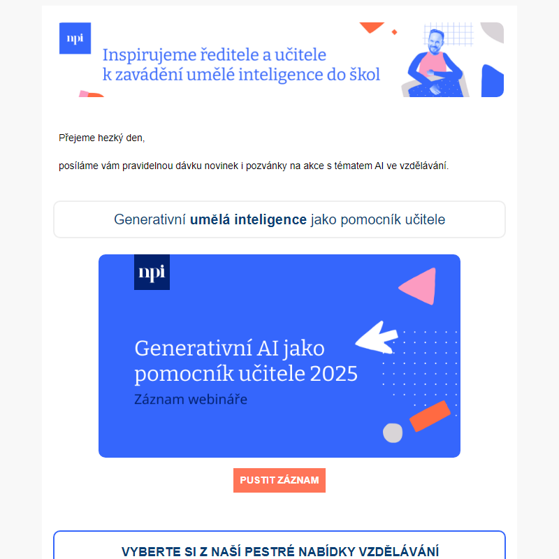 Zajímá vás, co je nového ve světě AI na školách?
