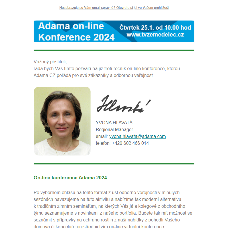 Pozvánka na Adama on-line konferenci 2024