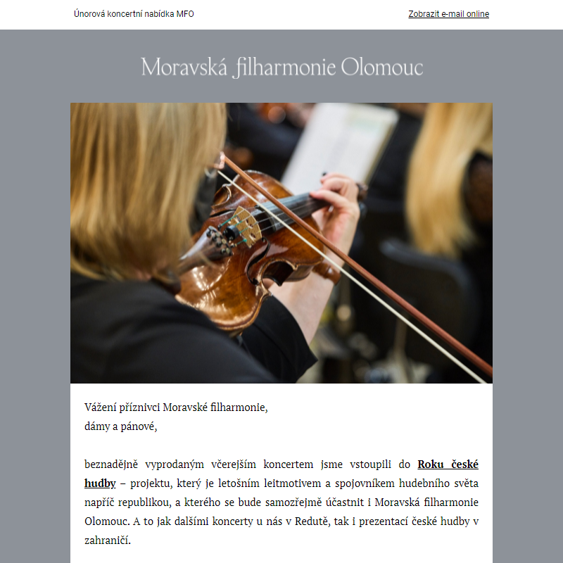 Moravská filharmonie - Nová koncertní nabídka