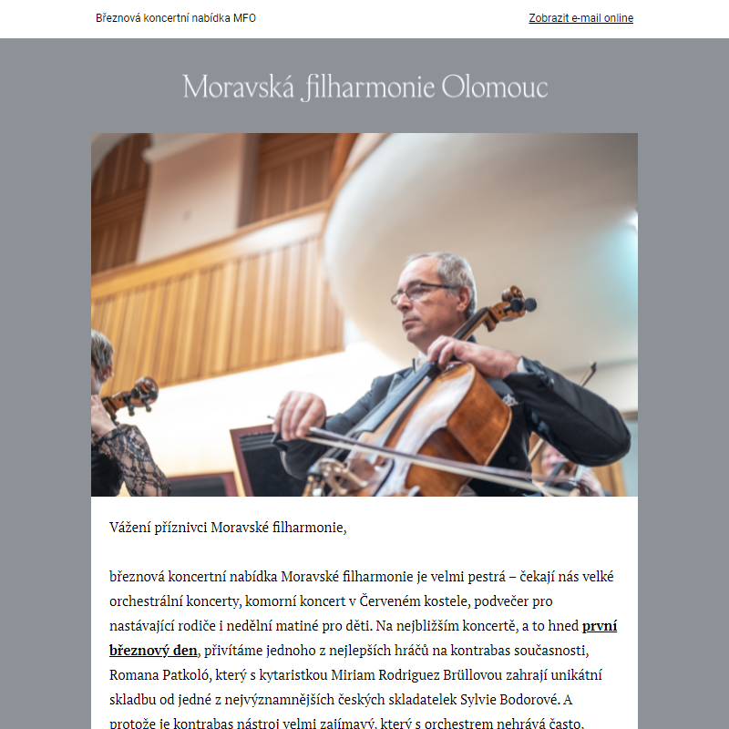 Moravská filharmonie - Nová koncertní nabídka