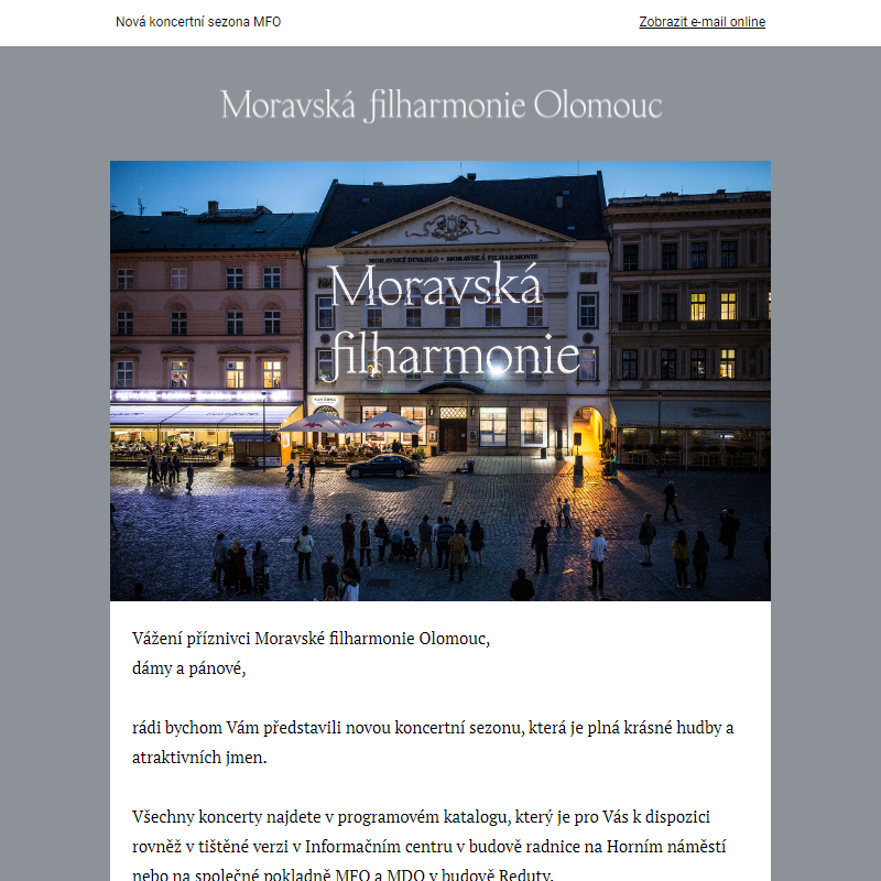 Moravská filharmonie Olomouc - nová koncertní sezona