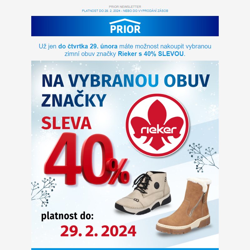 _ POSLEDNÍ ŠANCE -40% na vybranou obuv RIEKER _