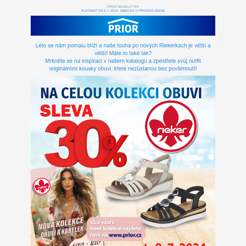 Nepropásněte SLEVU 30% na obuv Rieker _
