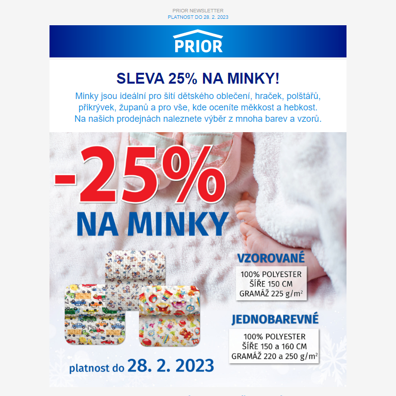 _ Heboučké MINKY s 25% SLEVOU!