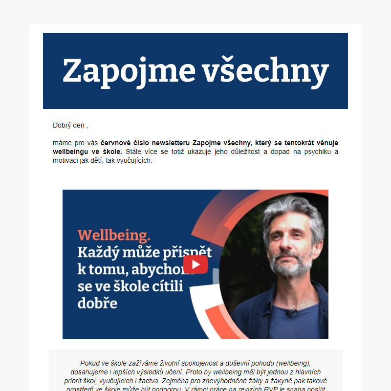 Máme pro Vás další tematický newsletter věnovaný práci s heterogenní, pestrou třídou.