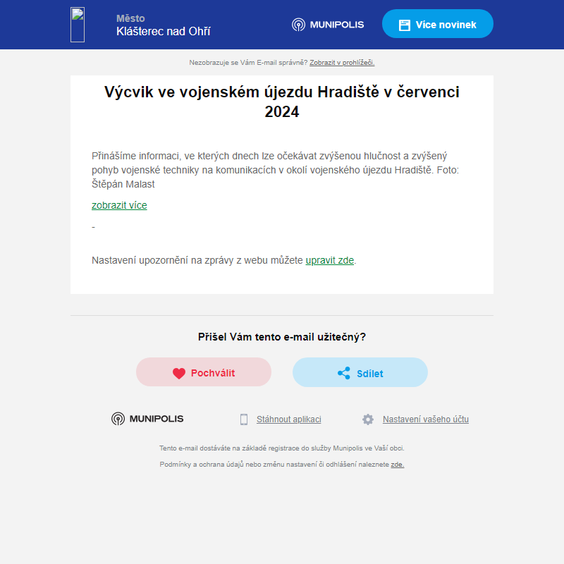 Výcvik ve vojenském újezdu Hradiště v červenci 2024