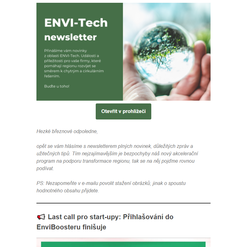 ENVI-Tech – Pojďte s námi měnit region