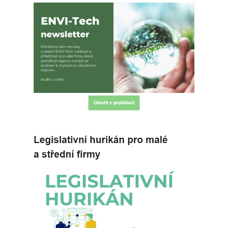 ENVI-Tech – Legislativa nemusí být strašák