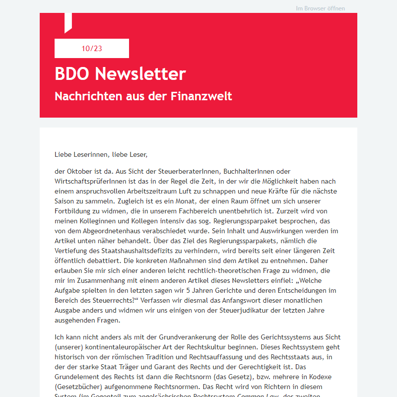 BDO Newsletter 10/2023