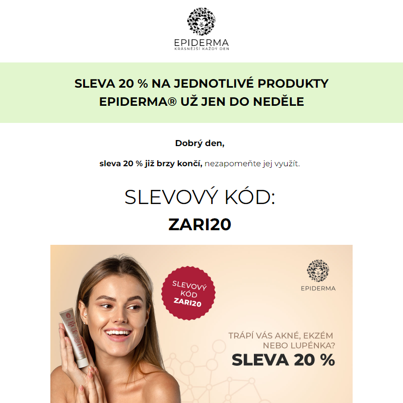 Sleva 20 % brzy končí