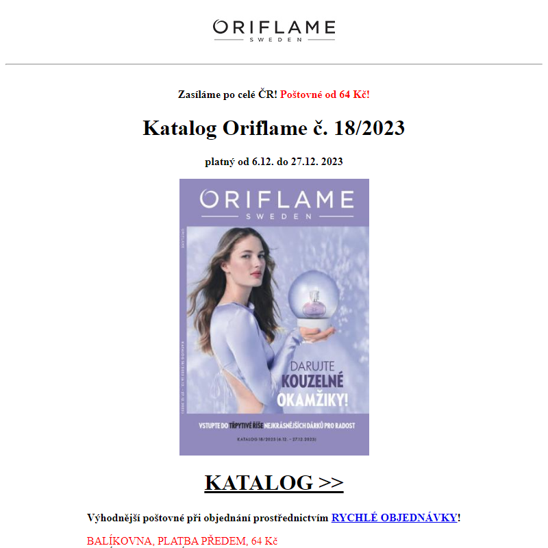 Nový Katalog Oriflame č. 18 /2023