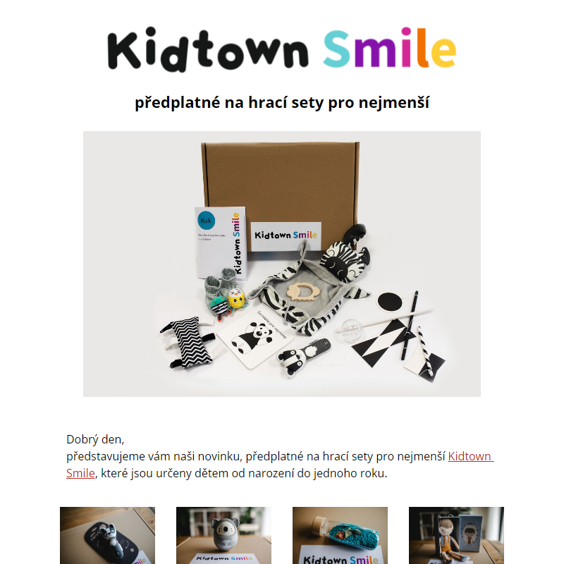 Kidtown Smile: předplatné na hrací sety pro nejmenší