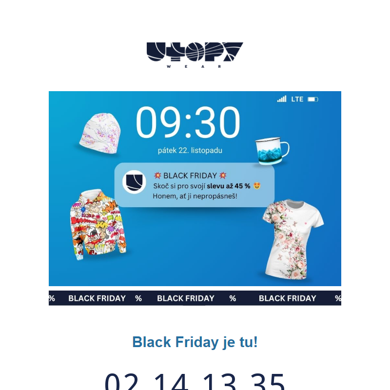 __ Black Friday: Mega slevy až 50 % na vše včetně novinek