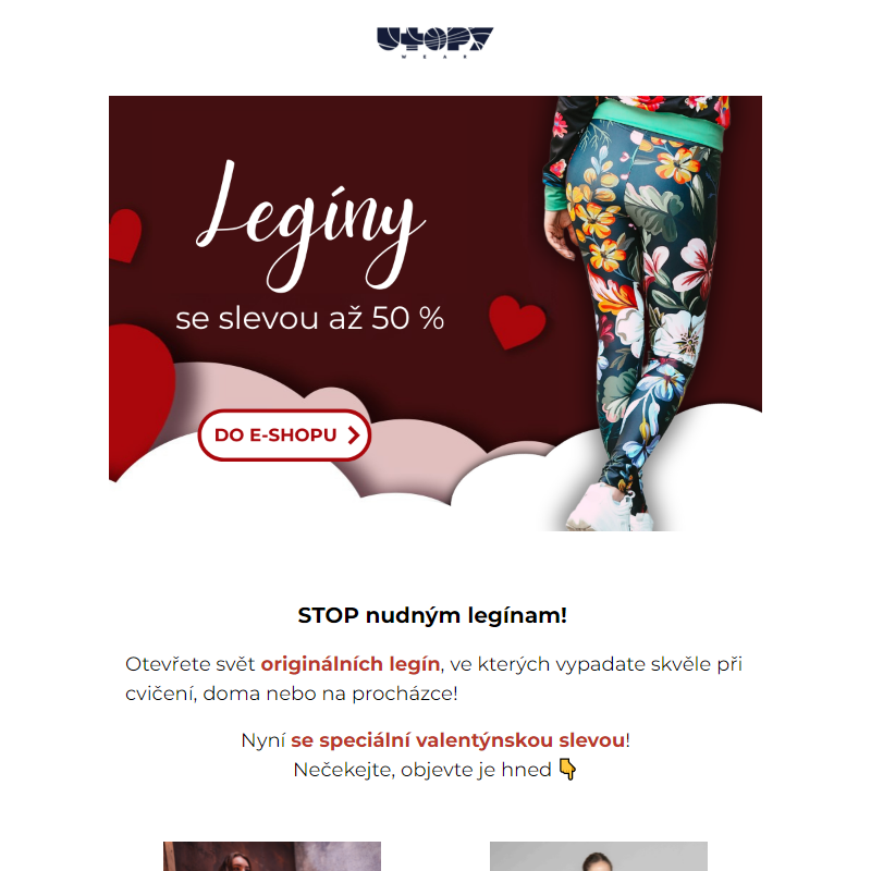 50% sleva na legíny _