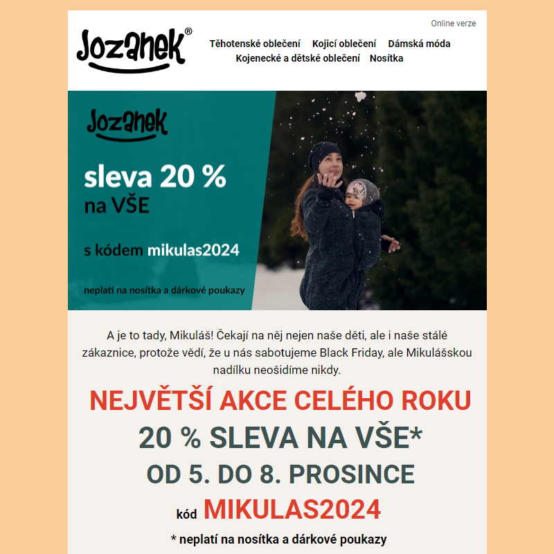 20% sleva na vše od Mikuláše _