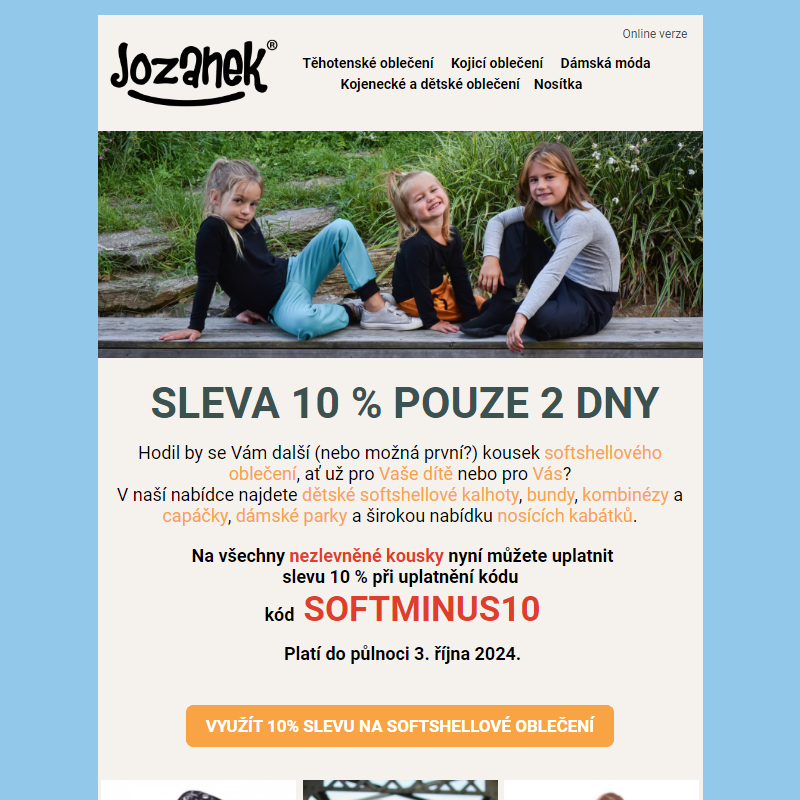 _ Sleva 10 % na nezlevněný softshell - pouze 48 hodin _