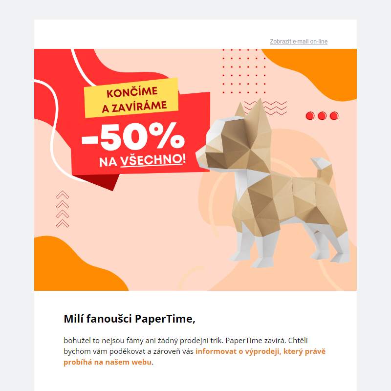 PaperTime končí _ Výprodej 50 %