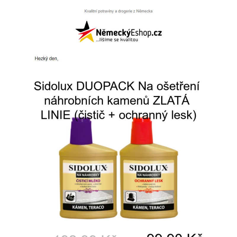 Výrobky značky Sidolux, Perlux a další opět na skladě!%