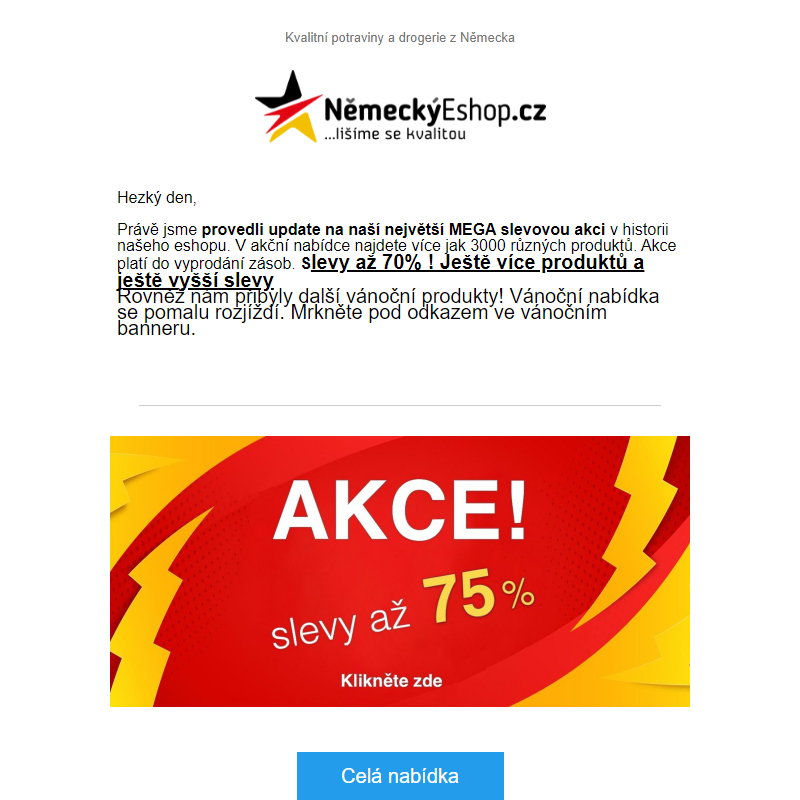 MEGA Výprodej - NOVÉ Slevové tornádo! Slevy až 70%