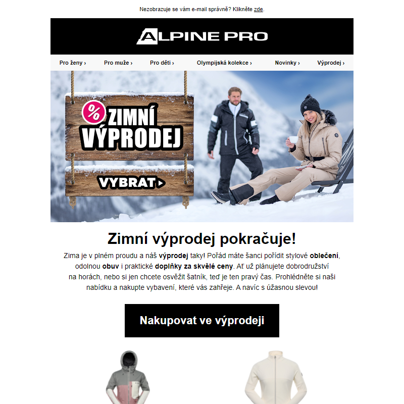 Zimní výprodej pokračuje! 