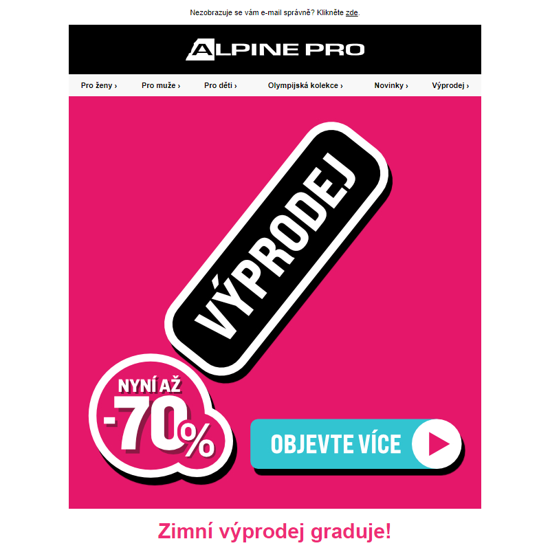 Nakupujte se slevami až 70 %. Zimní výprodej graduje!