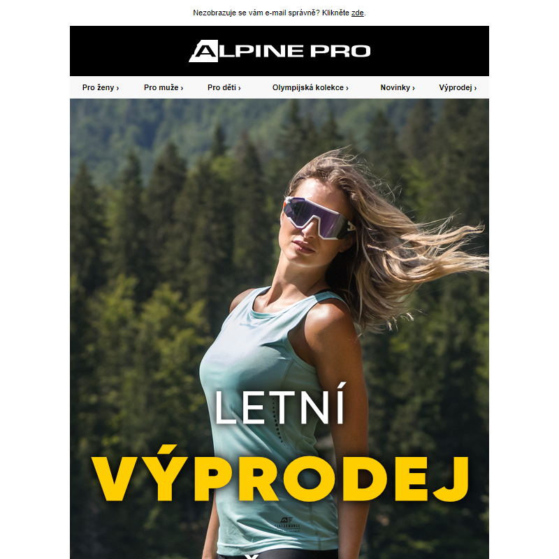 Nenechte si ujít letní slevy až 50 % v ALPINE PRO!