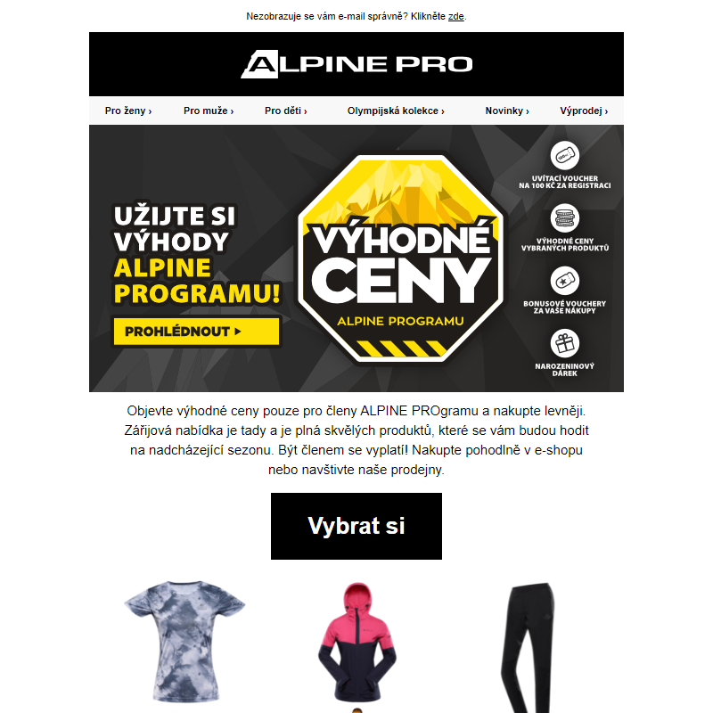 Výhodné ceny pro členy ALPINE PROgramu jsou zpět!