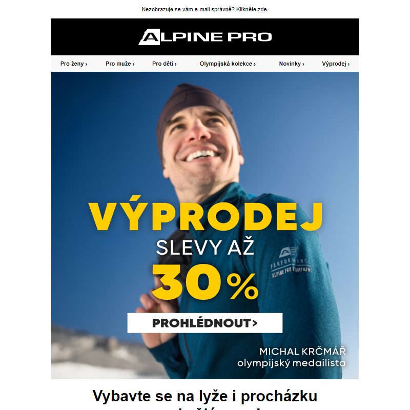 Využijte zimní výprodej se slevami až 30 %.