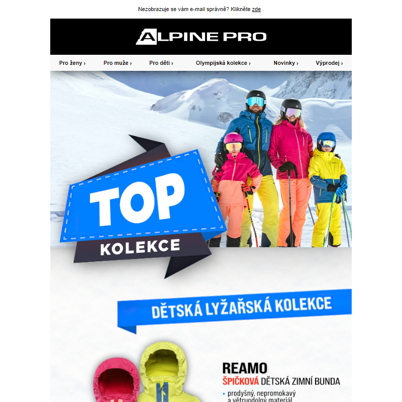 Objevte novou lyžařskou kolekci ALPINE PRO. 