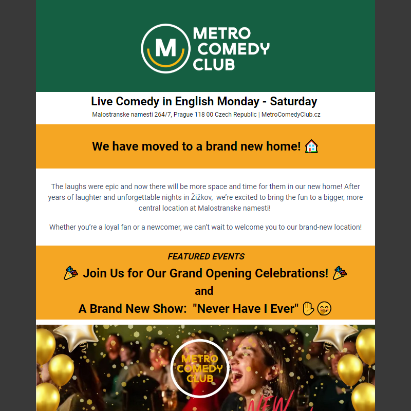 _ Grand Opening & All-New Shows at Metro Comedy Club! _ New Location, More Opportunities for Laughs! _