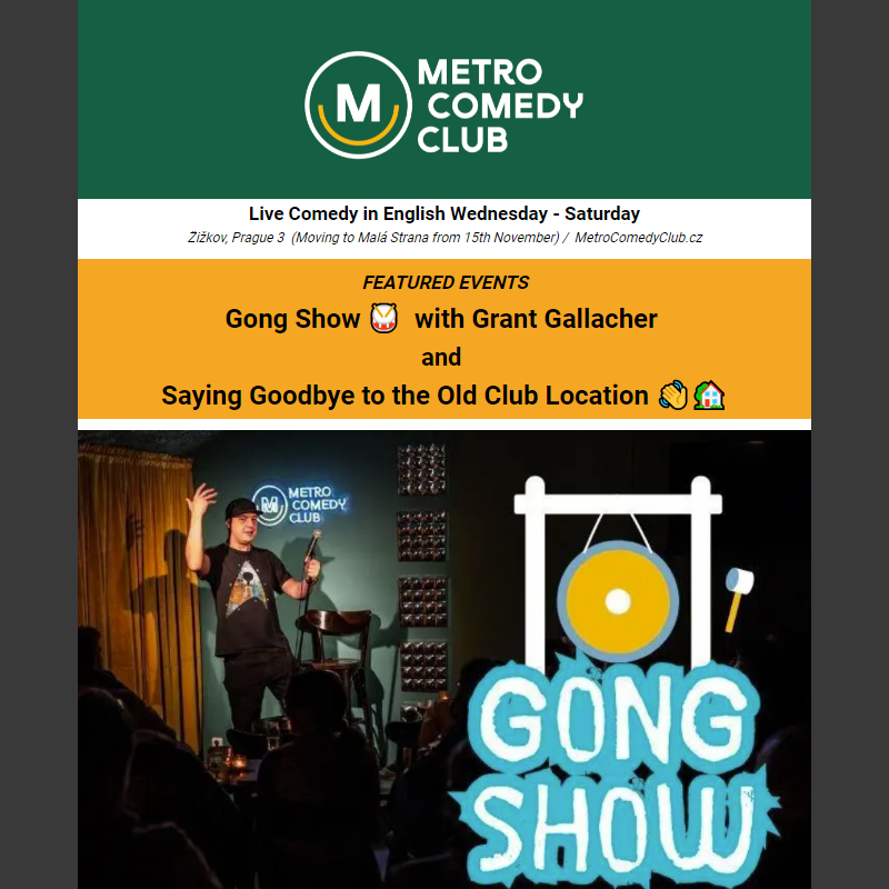 _ Gong Show  & Farewell Parties _ | Catch Us at The Old Metro Comedy Club Location Before The Big Move __