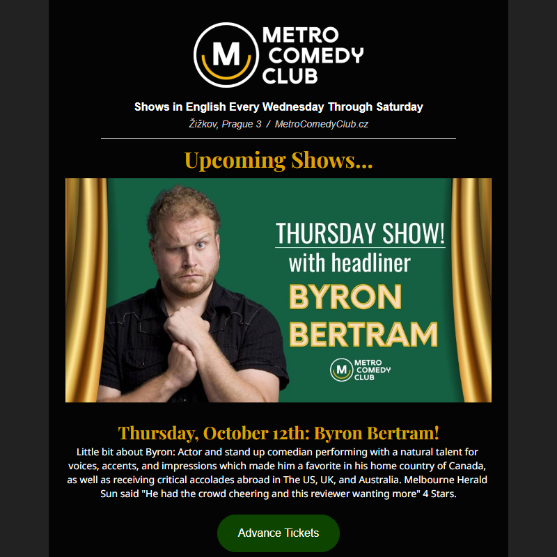 Byron Bertram Headlines Thursday! _