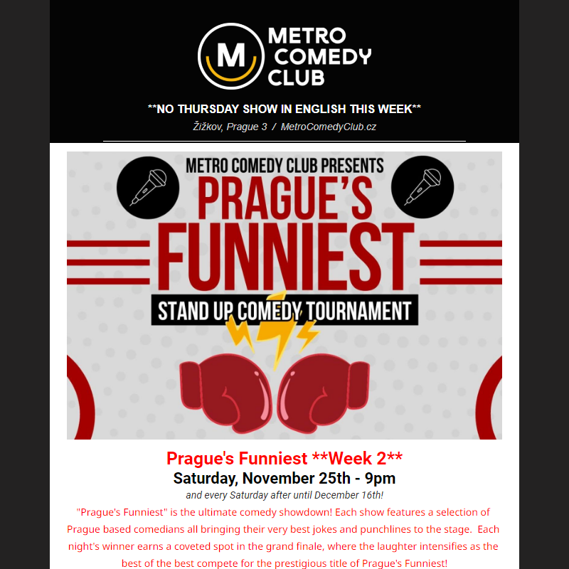 _ Prague's Funniest Round 2 Saturday