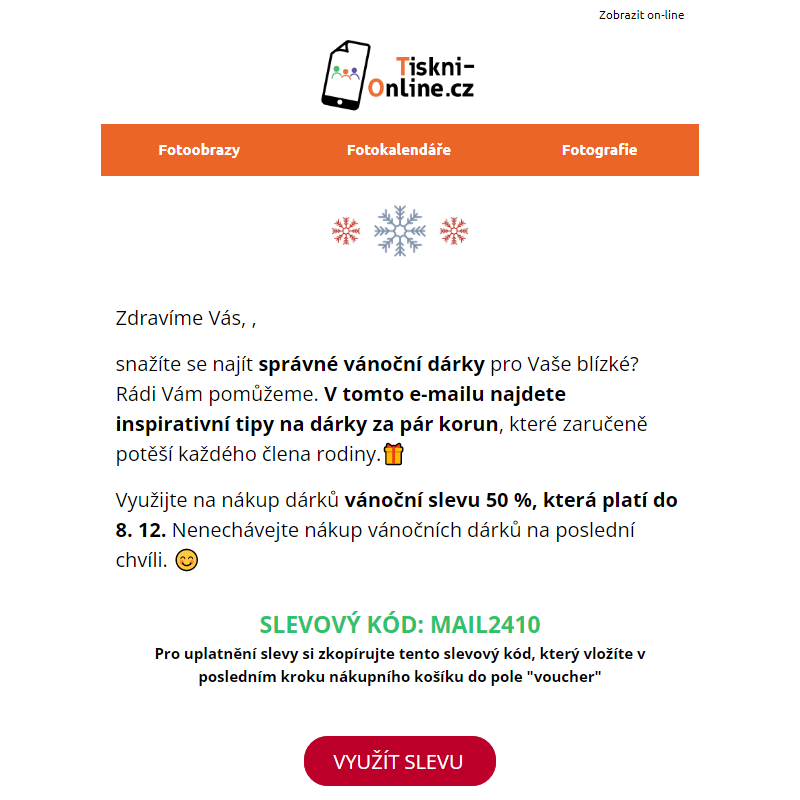 Vánoční dárky za pár korun s adventní slevou 50 %