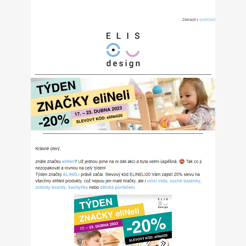 Týden značky eliNeli | Slevový kód na 20 % _
