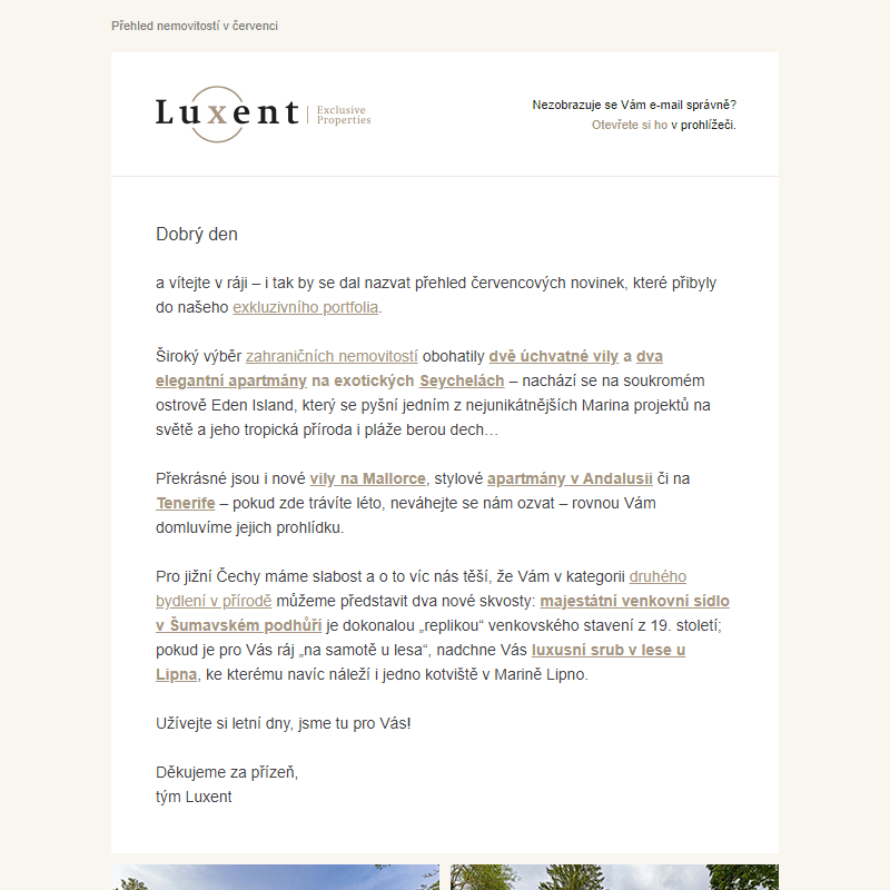 Newsletter Luxent | červenec 2024