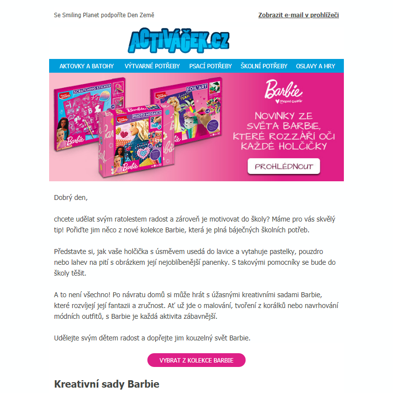Nechte se překvapit novinkami Barbie _ _ | Kreativní sady a školní potřeby