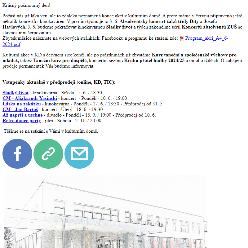 KD Bystřice n. P. - Newsletter červen 2024