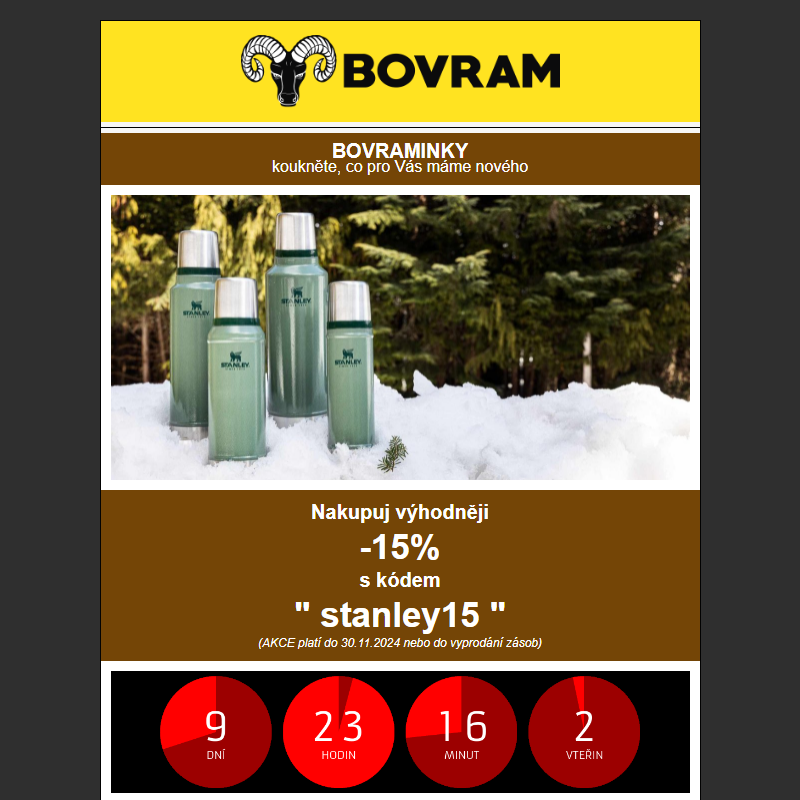 _ Vánoční SLEVA -15%! Objevte termosky a termohrnky STANLEY _