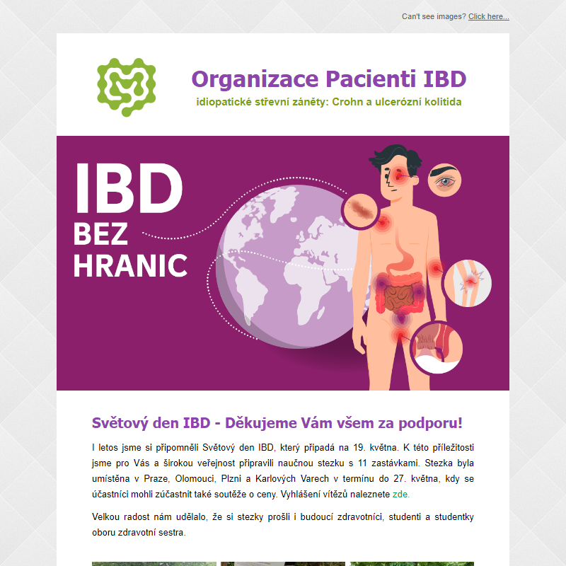 Online edukační soutěž a letní akce s Pacienty IBD!