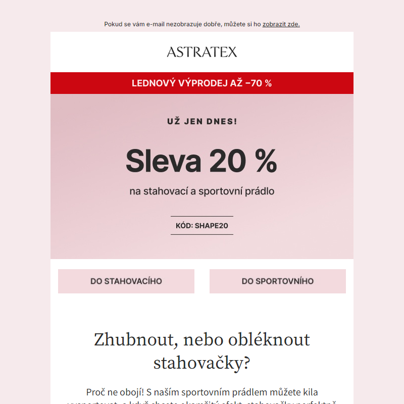 Dvě cesty k zeštíhlení. Která je ta vaše? 20% sleva platí pro obě.