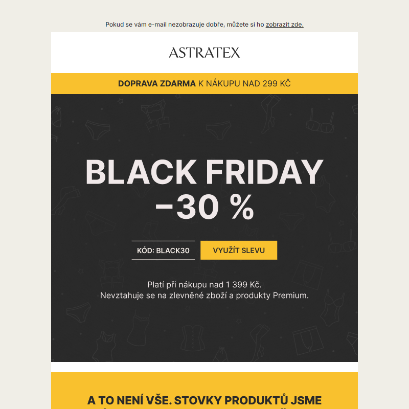 30% Black Friday sleva _ __ A až _70 % u stovek produktů!