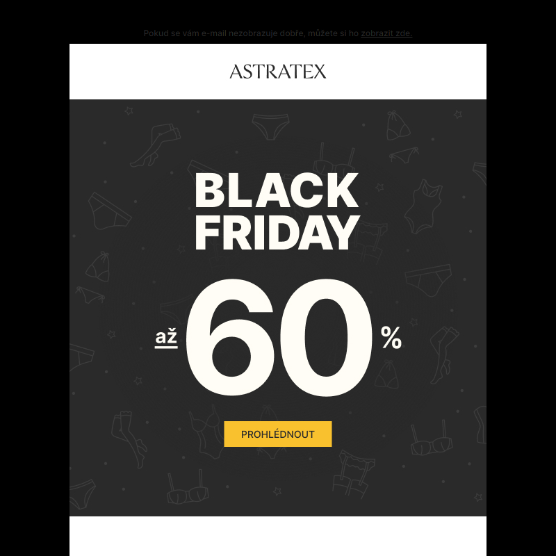 Až _60 % _ Právě jsme odemkli Black Friday!